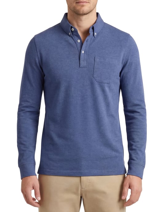 Scotland Blue poloshirt normale fit effen blauw - Image 1