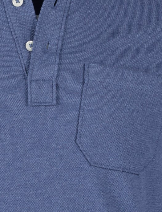 Scotland Blue poloshirt normale fit effen blauw - Image 3
