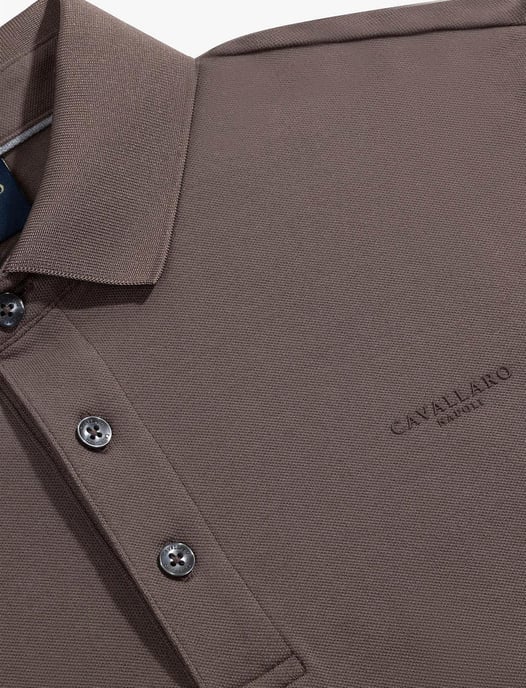 Polo lange mouw Cavallaro Napoli bruin - Image 3