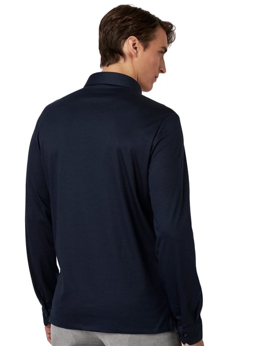 poloshirt Desoto Kent donkerblauw effen slim fit - Image 2