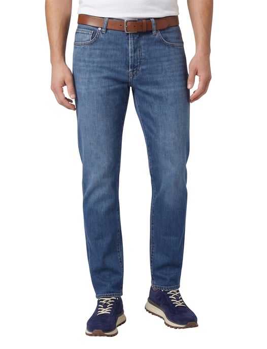 Barmas jeans blauw effen denim normale fit - Image 1