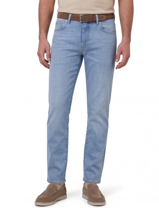 Blauwe jeans Barmas Dean 5 pocket zonder omslag katoen - Image 1