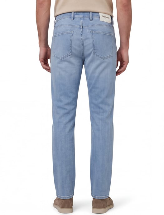 Blauwe jeans Barmas Dean 5 pocket zonder omslag katoen - Image 2