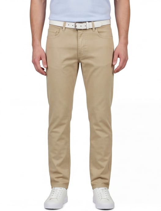 Broek Barmas Dean beige 5-pocket - Image 1