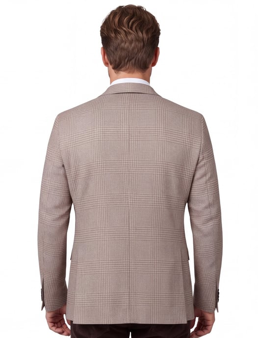 Carl Gross colbert beige geruit normale fit - Image 2