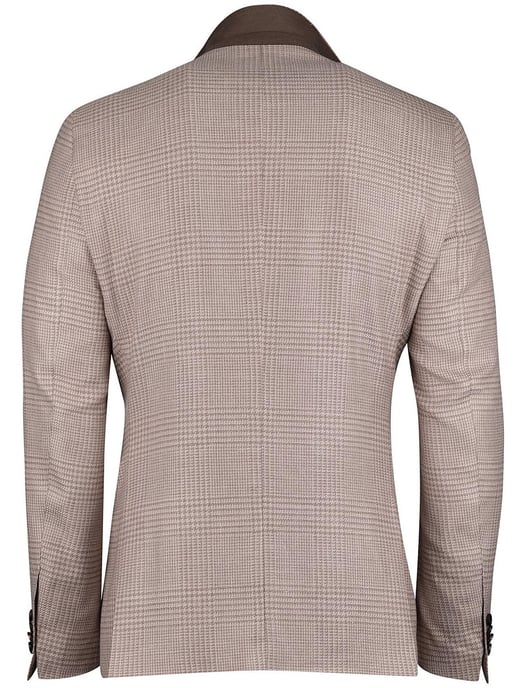 Carl Gross colbert beige geruit normale fit - Image 3