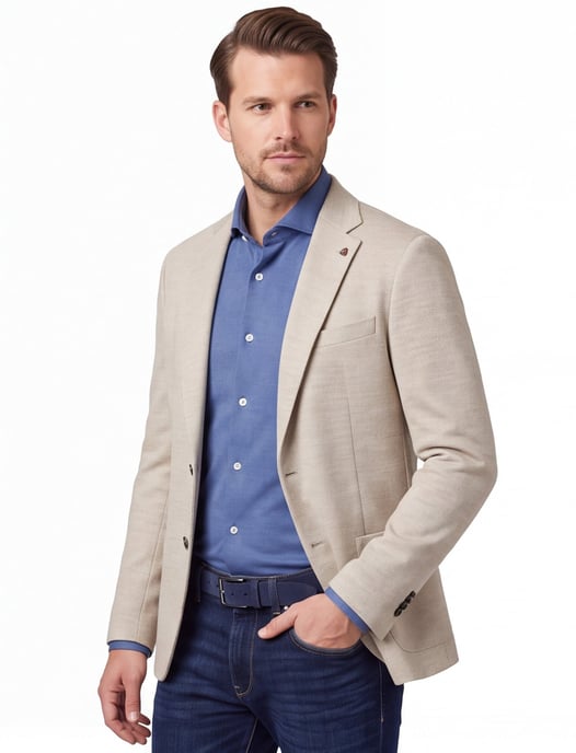 slim fit colbert Roy Robson beige - Image 1
