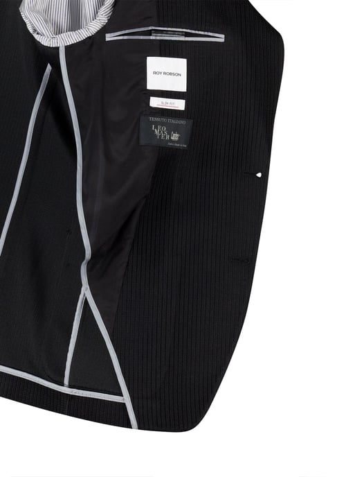 colbert Roy Robson zwart slim fit effen - Image 4