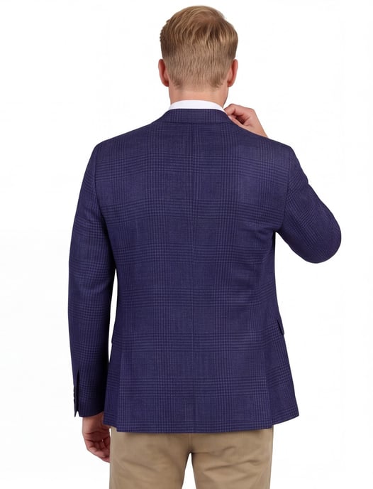 wollen colbert Carl Gross blauw effen normale fit - Image 2