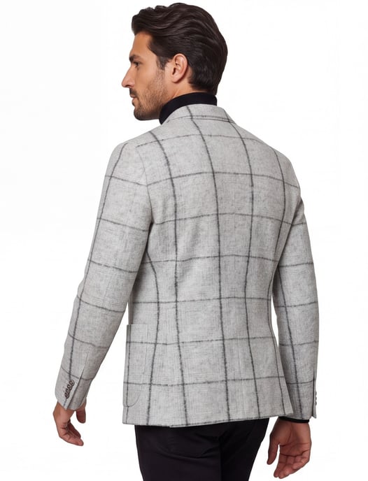 Colbert Gentiluomo wol grijs geruit normale fit - Image 2