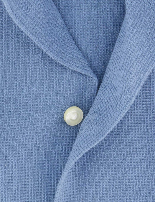 Boss Orange Rayer korte mouw overhemd blauw wide collar - Image 4
