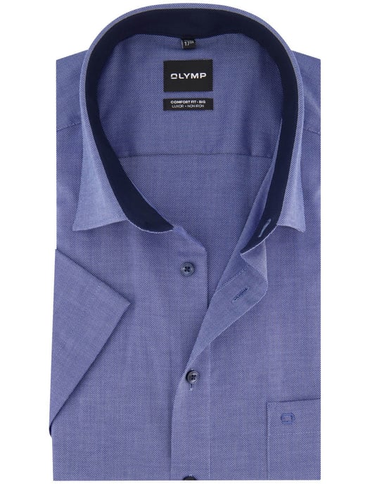 overhemd Olymp Comfort Fit blauw strijkvrij katoen - Image 1
