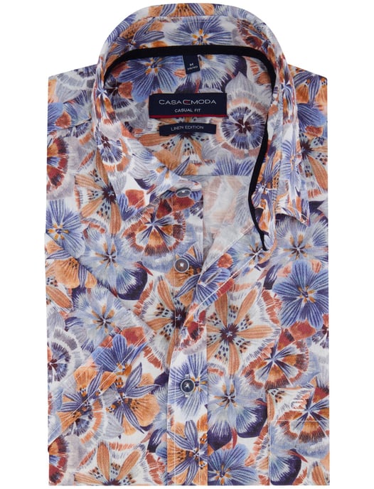 linnen Casa Moda overhemd geprint multicolor wijde fit - Image 1