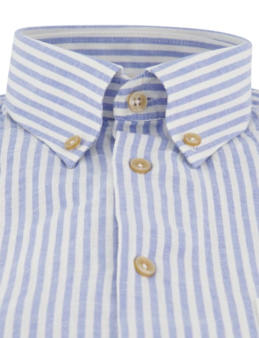 Blauw gestreept overhemd Ledub Modern Fit - Image 3
