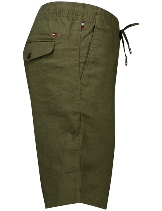 groene Tommy Hilfiger Harlem po linen short relaxed fit - Image 3