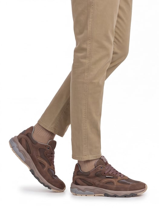 Sneakers Floris van Bommel bruin leer - Image 2