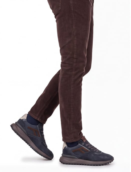 Floris van Bommel Noppi donkerblauw suede sneakers - Image 2