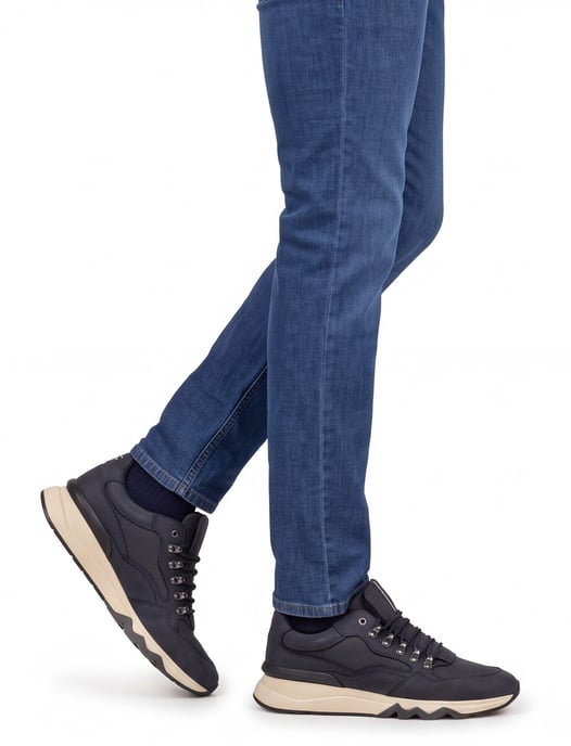 Sneakers Floris van Bommel donkerblauw leer - Image 2
