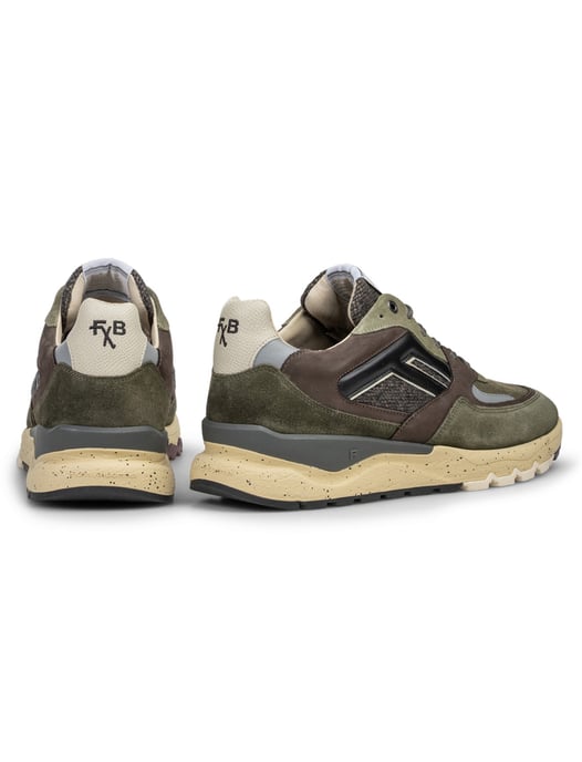 Sneakers Floris van Bommel groen suede geprint - Image 4