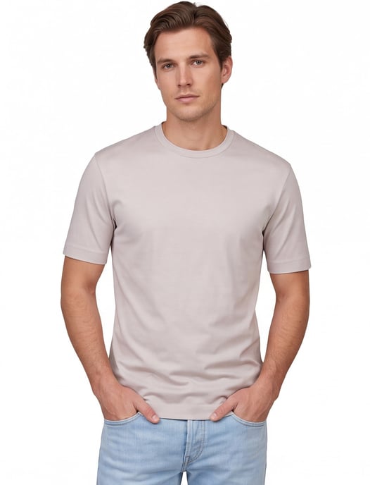 Desoto Luxury Two Ply t-shirt grijs effen - Image 1