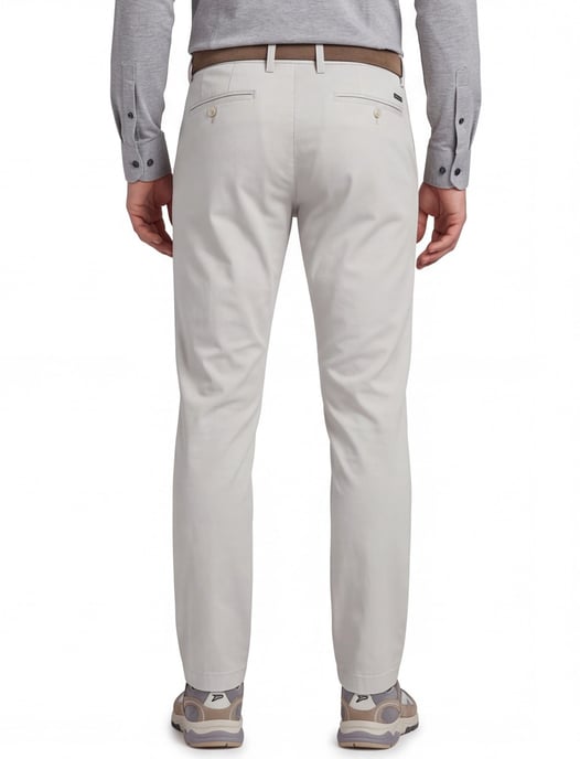Gardeur chino broek gebroken wit effen katoen - Image 2