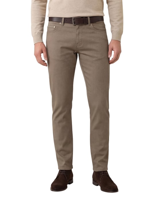Pierre Cardin Lyon Tapered fit broek bruin - Image 1