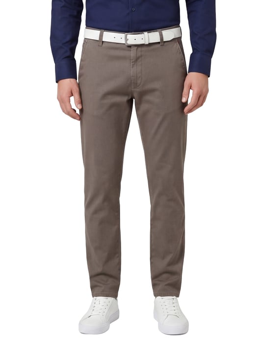 Katoenen Meyer pantalon perfect fit New York bruin katoen - Image 1