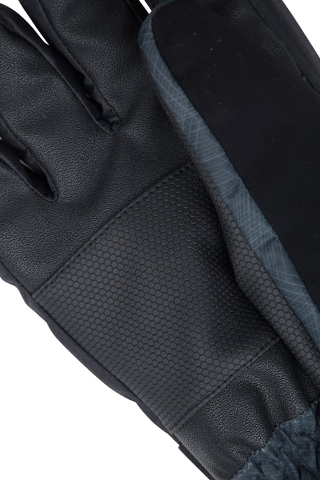 'Mountain' Men's Ski Gloves Padded Lightweight Comfy Wrist Strap Winter Mittens Black - Image 4