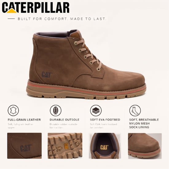 Caterpillar (CAT) Men's Water-Resistant Leather Ankle Boots - Estimate Chukka - Image 2
