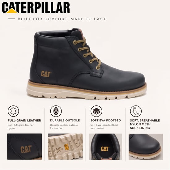 Caterpillar (CAT) Men's Water-Resistant Leather Ankle Boots - Estimate Chukka - Image 2