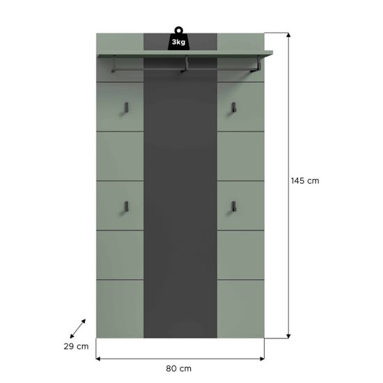 Furnilux Paneel voor de hal orde in uw garderobe compact design 80x141x29 cm - Image 3