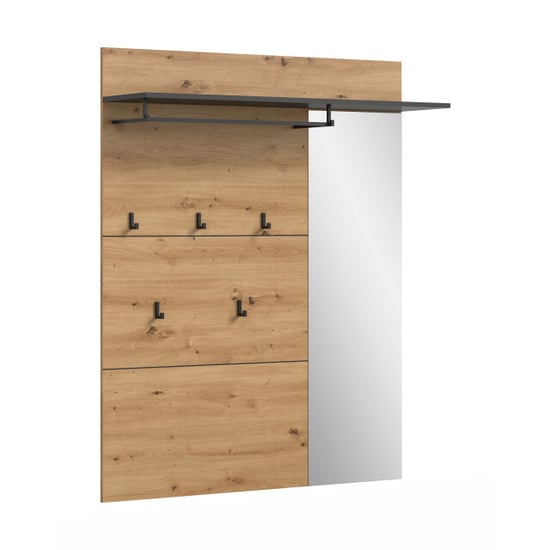Furnilux Garderobepaneel met spiegel moderne opbergoplossing voor hal of gang - Image 1
