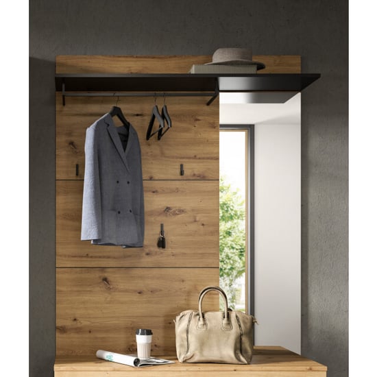 Furnilux Garderobepaneel met spiegel moderne opbergoplossing voor hal of gang - Image 3