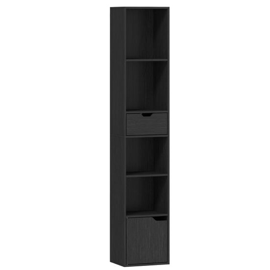 4goodz 6-vaks boekenkast met lade 30x24x158 cm - - Image 1