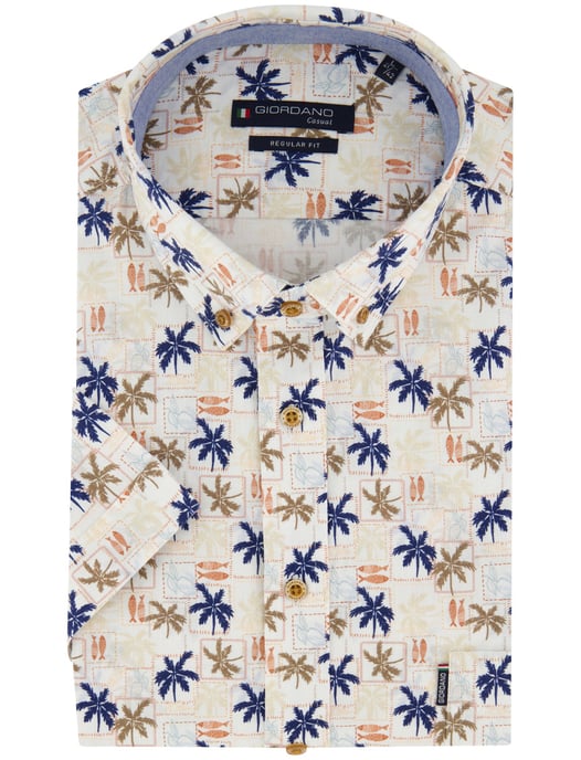 Giordano overhemd creme palm print wijde fit - Image 2