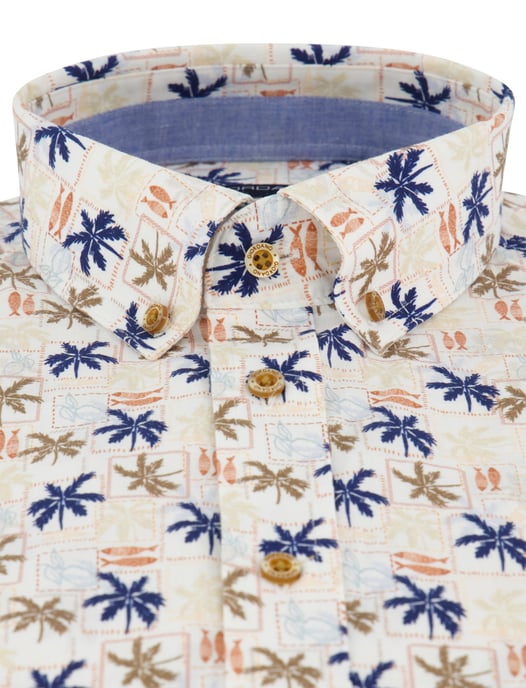 Giordano overhemd creme palm print wijde fit - Image 3