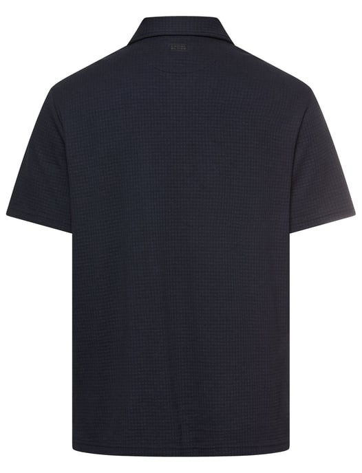 Camel Active overhemd donkerblauw katoen geprint wijde fit - Image 2