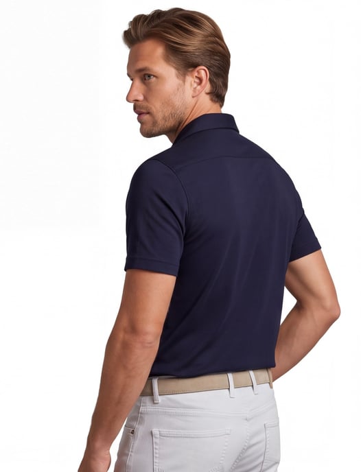 Desoto Regular Fit overhemd donkerblauw 100% katoen - Image 2
