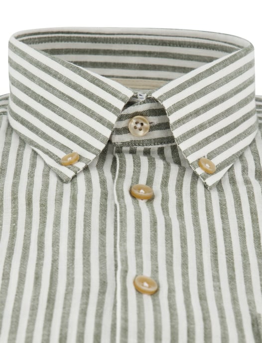 Overhemd Ledub Modern Fit gestreept groen - Image 3