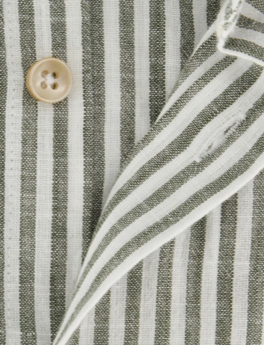 Overhemd Ledub Modern Fit gestreept groen - Image 4