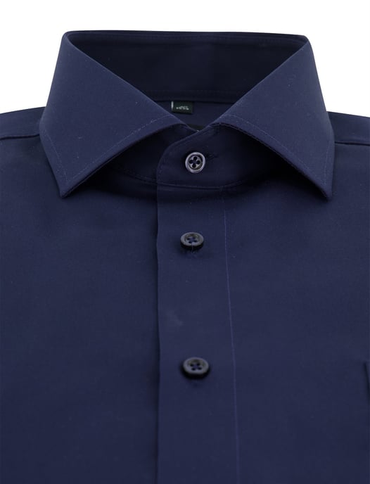 Strijkvrij overhemd Venti casual fit navy met borstzak - Image 3