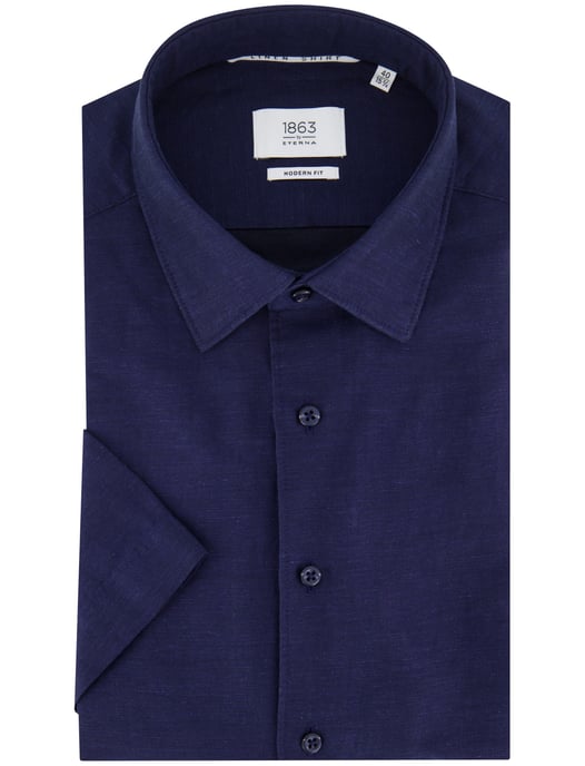Eterna overhemd donkerblauwe modern fit effen - Image 2
