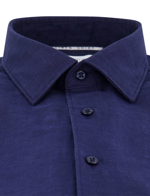 Eterna overhemd donkerblauwe modern fit effen - Image 3