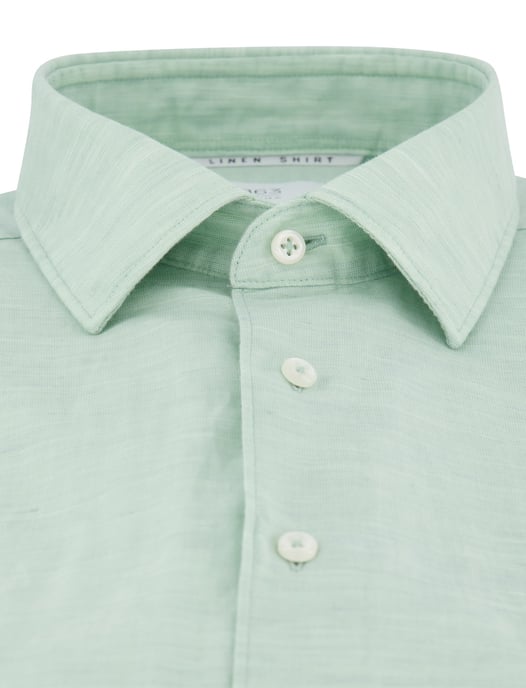 Eterna overhemd groen korte mouw semi-wide collar - Image 3