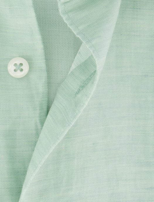 Eterna overhemd groen korte mouw semi-wide collar - Image 4
