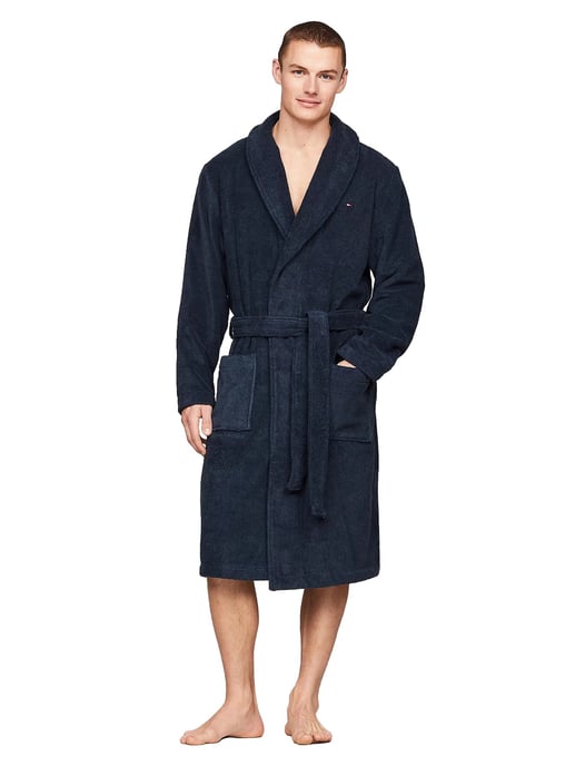 Tommy Hilfiger Icon badjas donkerblauw - Image 1