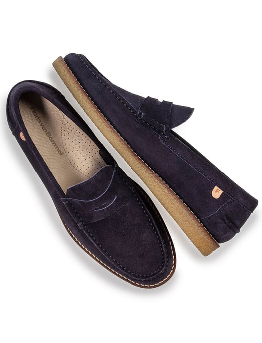 Van Bommel loafer navy donkerblauw met zomerse look - Image 3