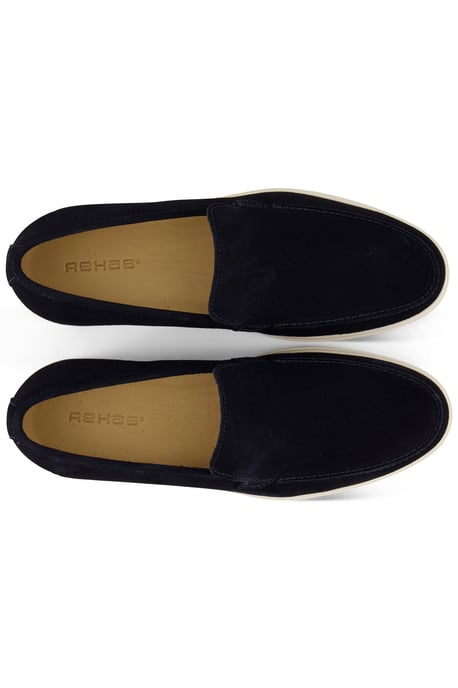 Rehab loafers donkerblauw effen leer - Image 4