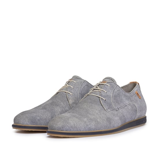 Veterschoenen Floris van Bommel grijze suede en kalfsleer - Image 2