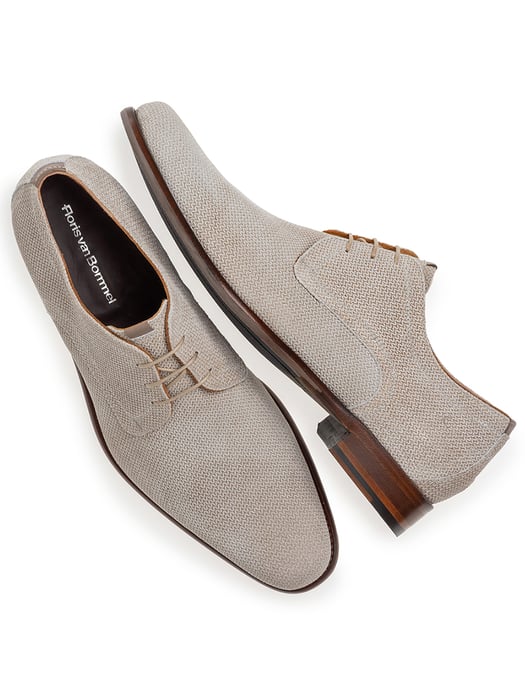 Suede Floris van Bommel veterschoenen leer geprint - Image 3